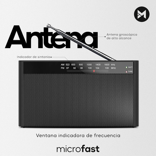 Radio Mini Portátil Analógica Retro Am Fm Entrada Auricular