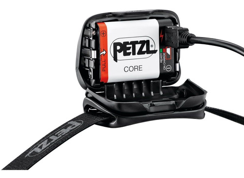 Lanterna Cabeça Headlamp Petzl Tactikka Core Hybrid 450 Lum Cor da lanterna Preta Cor da luz Branco