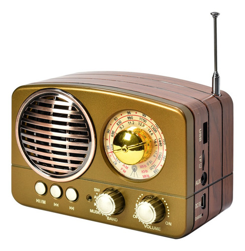 Radio Am/fm Bluetooth Usb Sd Retro Vintage Diseño