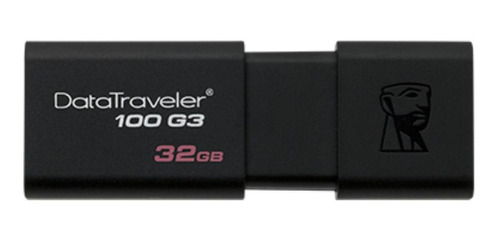 Imagen 1 de 2 de Memoria USB Kingston DataTraveler 100 G3 DT100G3 32GB 3.0 negro
