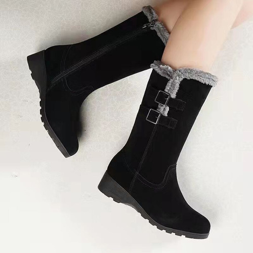 Botas Altas Para Mujer, Cálidas, De Gamuza Afelpada, Largas