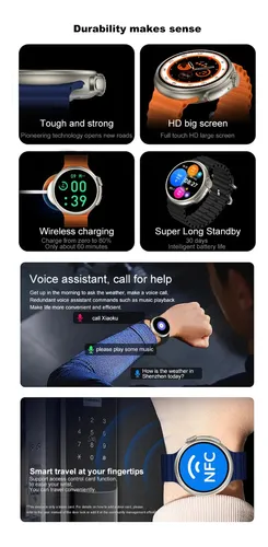 Smartwatch Reloj Inteligente Nfc Juego Llamadas Ios Android