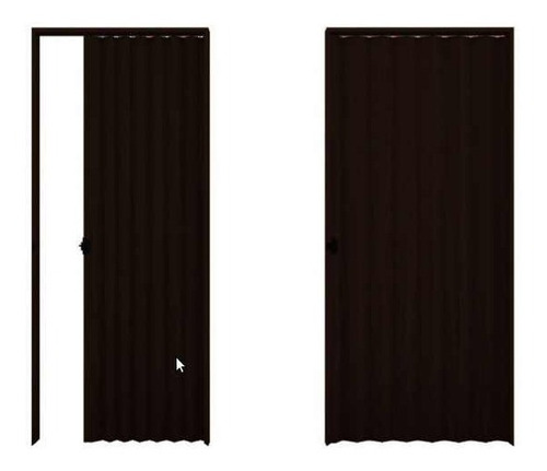 Puertas Plegables Pvc Negro Rústico 0.80 X 2.10