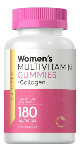 Mujer 180 Gomitas Colageno Vitaminas Completo Eg W14 Sabor Berry
