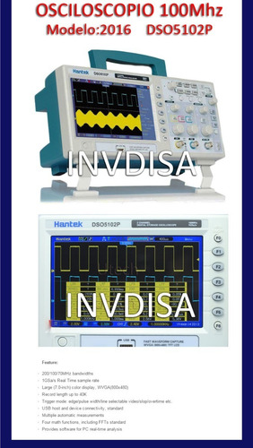 Osciloscopio Digital A Color A 100mhz - Pantalla 7 - Factura (Usado)