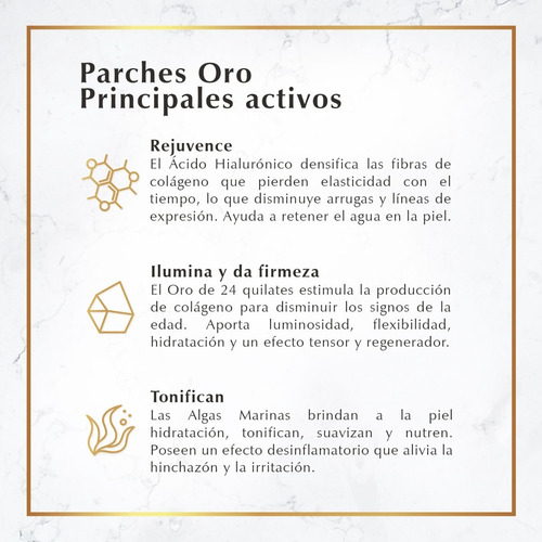 Imagen 9 de 10 de Cuidado Facial, Sérum Y Parches Oro, Bolsa Pouch De Regalo
