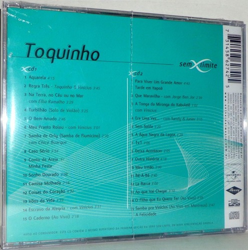 Cd Duplo Toquinho - Sem Limite