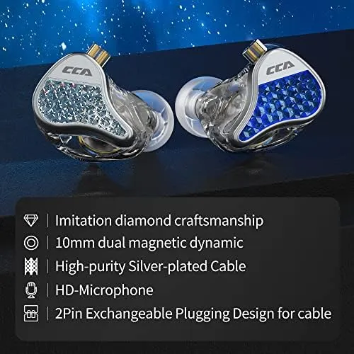 Audífonos Intraurales Cca Lyra Extra Bass Dynamic Diver, De