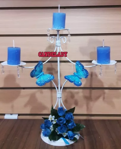 Humildad Reprimir guión Portavelas De Hierro Para Velas 15 Anos | MercadoLibre 📦