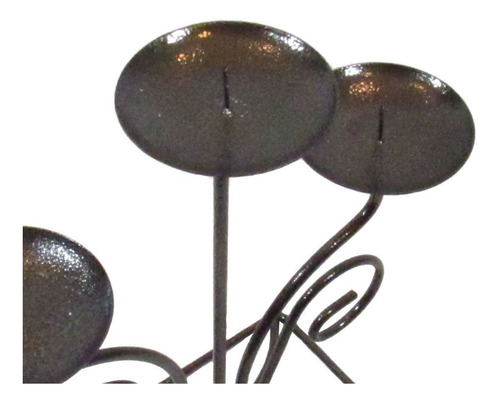 Castiçal Centro De Mesa 3 Velas Castiçal Candelabro Ferro