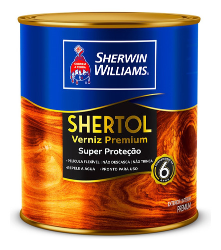 Verniz Shertol Sherwin Williams 900ml Brilhante Cores Cor Ipê