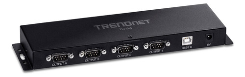 Trendnet Tu-s4, Hub Usb 2.0 A 4 Serial Rs232 Color Negro