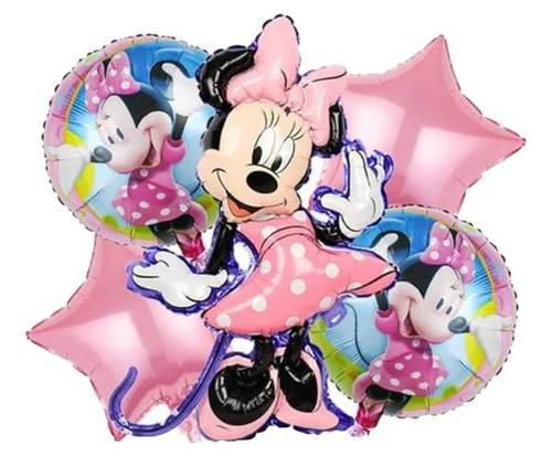 5 Globos Minnie Mouse