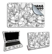 Comprar Ploteo Netbook Dell 3120 Skin Adhesivo Conectar Igualdad Color Bw Flowers