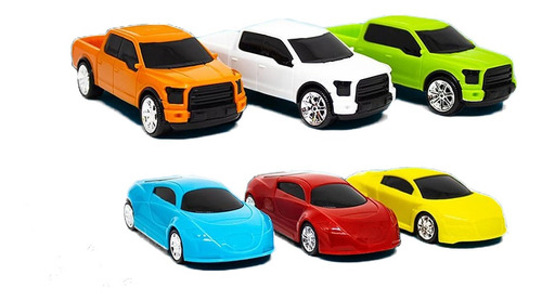 Coleção Mini Carrinhos Miniaturas Drift Cars C/ 6 Uni. - Omg