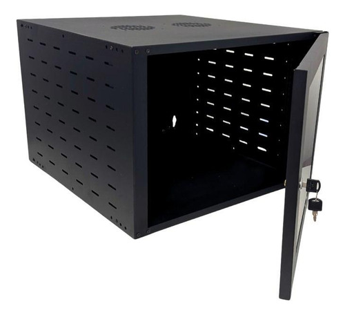 Mini Rack Servidor De Parede 6us X 470mm Preto C/ Chave