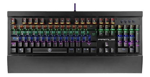 Imagen 1 de 2 de Teclado gamer Primus Ballista200S QWERTY Primus Red español latinoamérica color negro con luz RGB