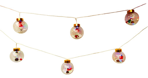 Luces Para Navidad De Esferas Luminosas Multicolor 2.8mt