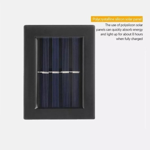 Pack 2 Foco Luz Aplique Solar Led Pared Exterior Luz Fria