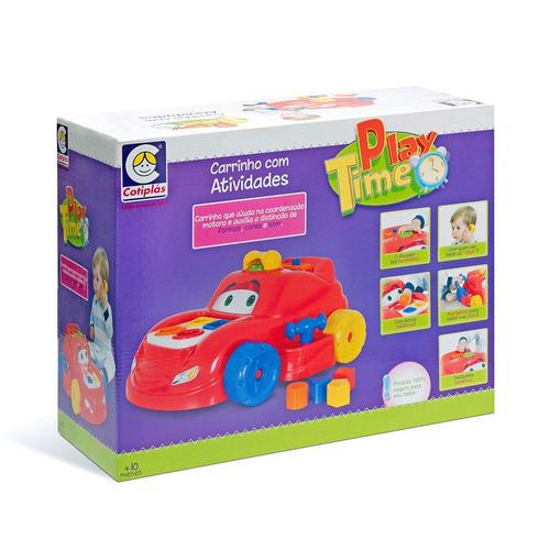 Brinquedo Infantil Play Time Carros De Atividades Cotiplás