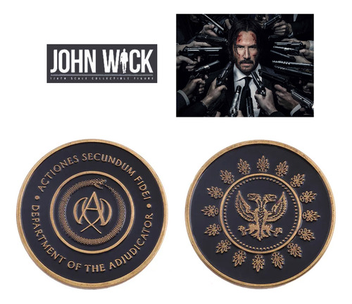 Moneda Adjudicadora Colecionable De Metal John Wick 10pzas