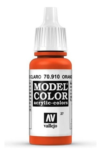 Vallejo Model Color 17ml Pintura Acrílica Color 27 Rojo Claro 70.910