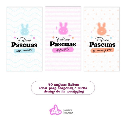 Tarjetas Decorativas Pascuas X20 Especial 2022