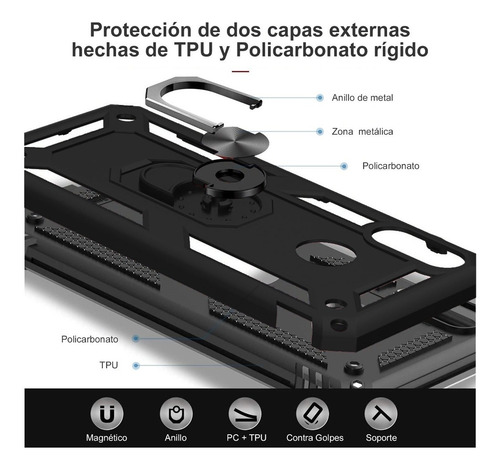 Funda Case Para Moto G31 Con Anillo Soporte Uso Rudo