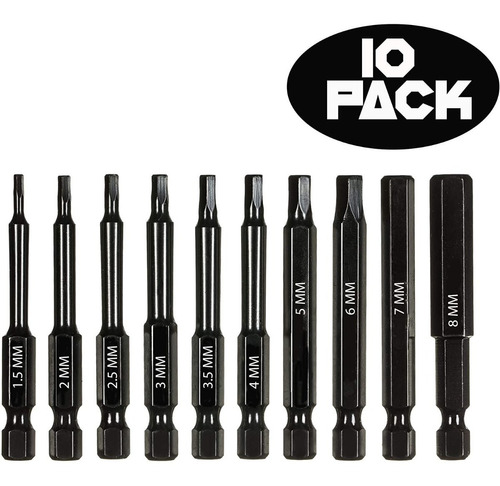 Juego Punta Taladro Allen, Owl Tools 10pza 1,5mm-8mm