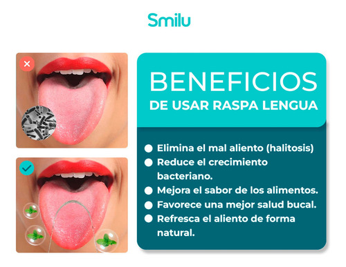 Limpiador De Lengua De Acero Inoxidable Cuidado Bucal Boca
