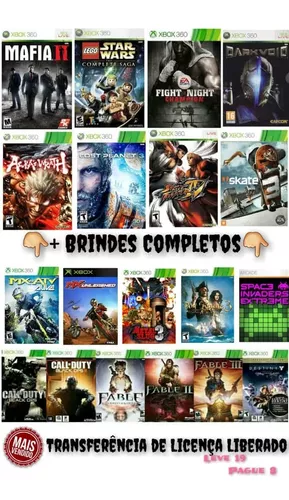 Jogos Xbox 360 transferência de Licença Mídia Digital - COMBO