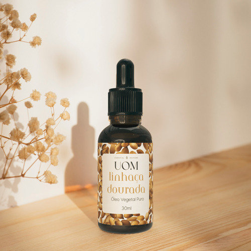 Óleo Vegetal Linhaça Dourada Semi Di Lino Uom 30ml