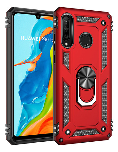 Funda De Teléfono Anticaída Para Huawei P30 Lite Color Rojo