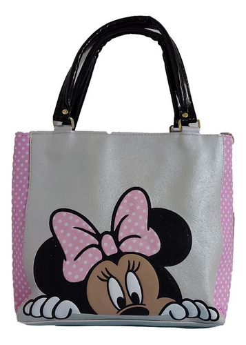 Bolsa De Mano De Dama En Plata De Disney (minnie Mouse) Color Plateado