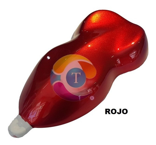 Imagen 6 de 9 de Kit Pintura Candy Bicapa Rojo 1 Lt + Base Aluminio Bic. 1 Lt