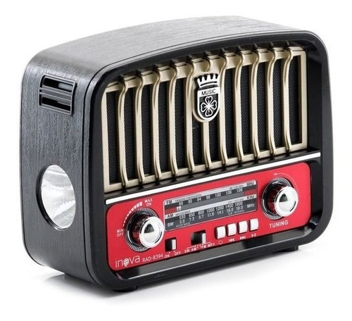 Radio Retro Vintage Am Fm Sd Usb Reca Altomex J108 Mp3 110V/220V