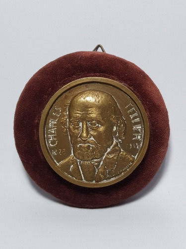 Antigua Medalla Charles Tellier 1913 Bronce 49 Mm Mag 56364