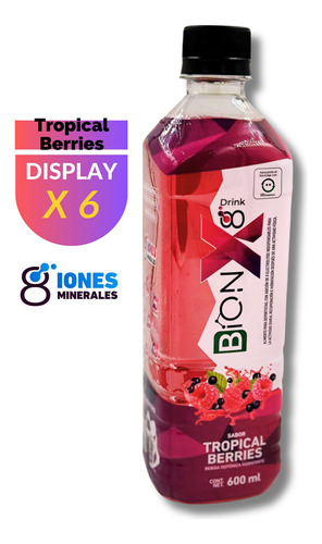 Suero Bebida Hidratante Bionx8drink 600ml Tropical Berries