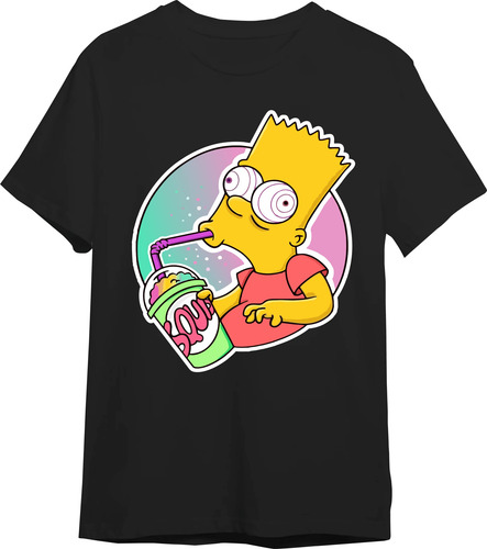 Playera Algodón Bart Simpson Bebida