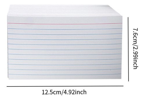 Tarjetas De Notas Rayadas, Fichas De 200 Hojas Blancas