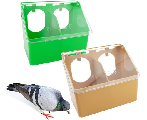 2 Uds. Comedero De Plástico Para Palomas, Caja Colgant...