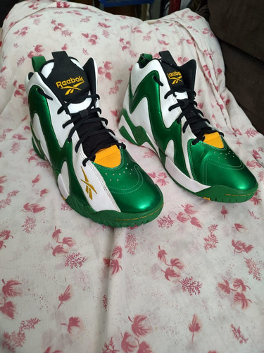 Tenis Reebok Kamikaze Ii Shawn Kemp Sonics Og 30mx Blanco Y Verde 30