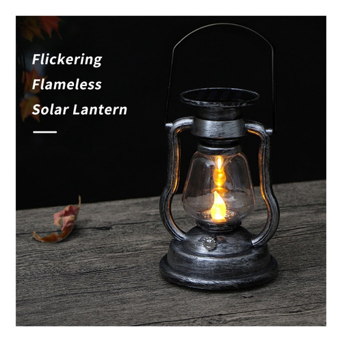 Lámpara Portátil Retro Luz Colgante Solar Led Linterna