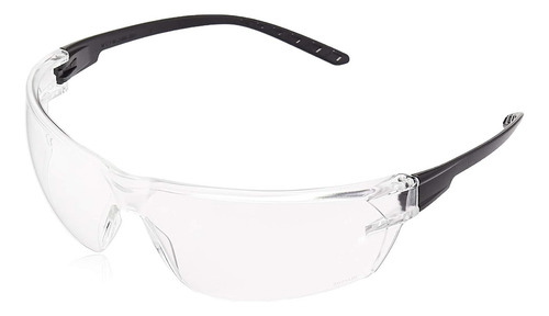 Lentes Gafas De Seguridad Policarbonato 302-6 Antirayaduras Uva Uvb Uvc Color Negro Transparente