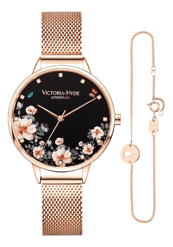 Victoria Hyde Relojes De Cuarzo Para Mujer Con Esfera Floral
