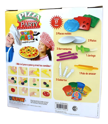 Kit De Masas Pizza Party Dura Masa 725 Duravit Pizza Party