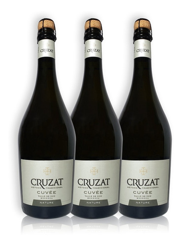 Cruzat Cuvée Champagne Nature Kit X3u 750ml Mendoza