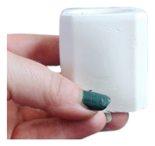 Maceta De Yeso Cuadrada X 50 Unidades Souvernir Velas Blanco Cuadrada