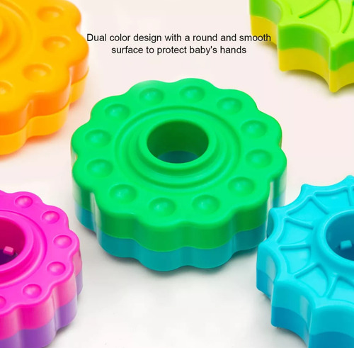 Juguetes Giratorios Apilables Torre Rainbow Juego Montessori