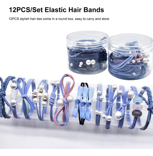 Juego De 12 Diademas Elásticas Para El Pelo, Bonitas Cintas